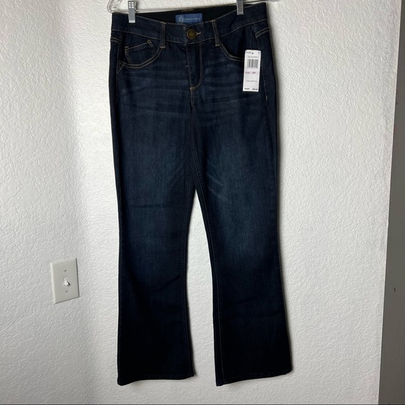 #244 ☑️ Democracy Ab Solutions Itty Bitty Boot Indigo Denim Jeans - Picture 5 of 16